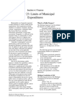 Limits of Municipal Expenditures - Handbook For Municipal Officials