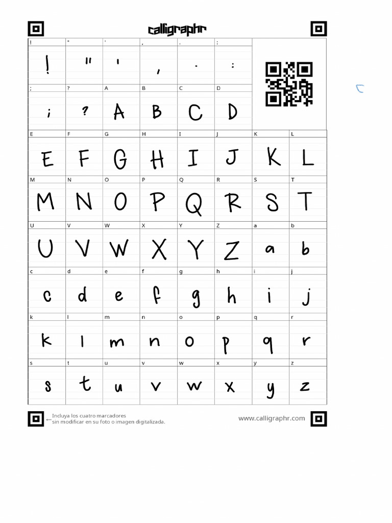 Calligraphr Template PDF