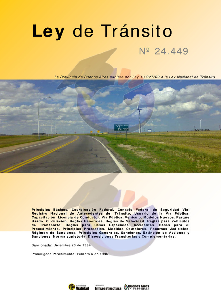 Ley Transito 24449 Pdf
