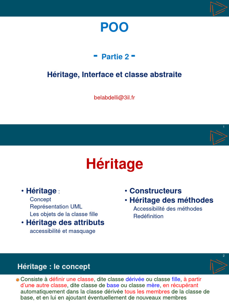 Héritage et classes abstraites en POO | PDF | Classe (informatique ...