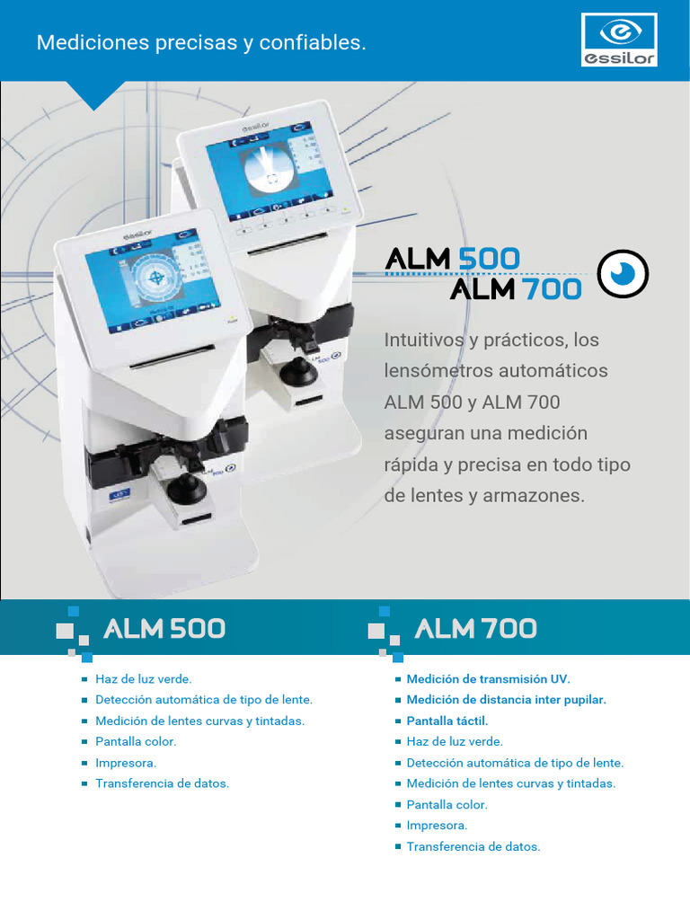 Lensómetros ALM 500 y ALM 700 | PDF | Ultravioleta | Radiación ...