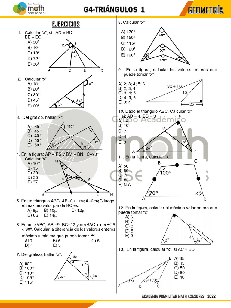 G4. Tringulos 1 | PDF | Métodos y materiales de enseñanza