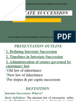 Basic Principles of Intestate Succession