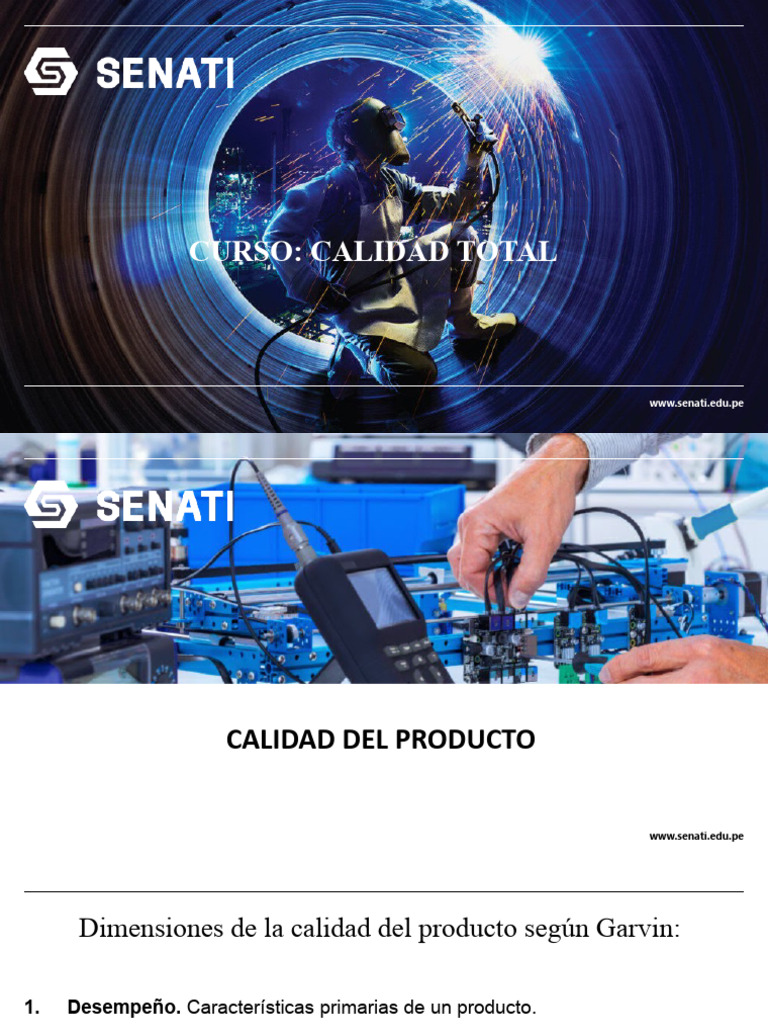 Dimensiones y Control de Calidad Total | PDF | Calidad (comercial ...