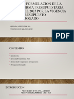 La No Formulacion de La Proforma Presupuestaria para