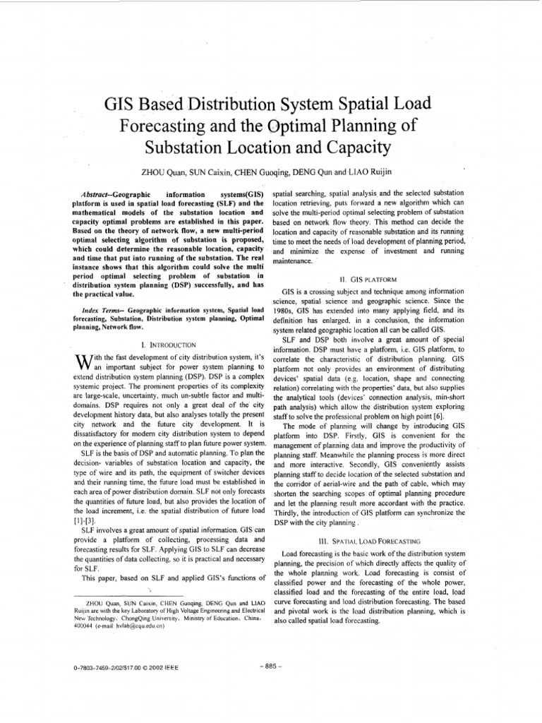 GIS for Substation Planning Optimization | PDF | Geographic Information ...