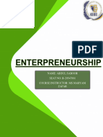 Enterpreneurship Final Assignment