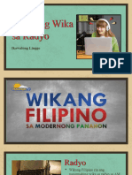 2.1 Ikawalong Linggo - Gamit NG Wika Sa Radyo