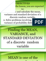 Finding The MEAN and VARIANCE of A Random Variable