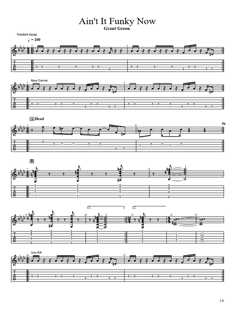 Ain't It Funky Now - Grant Green | PDF