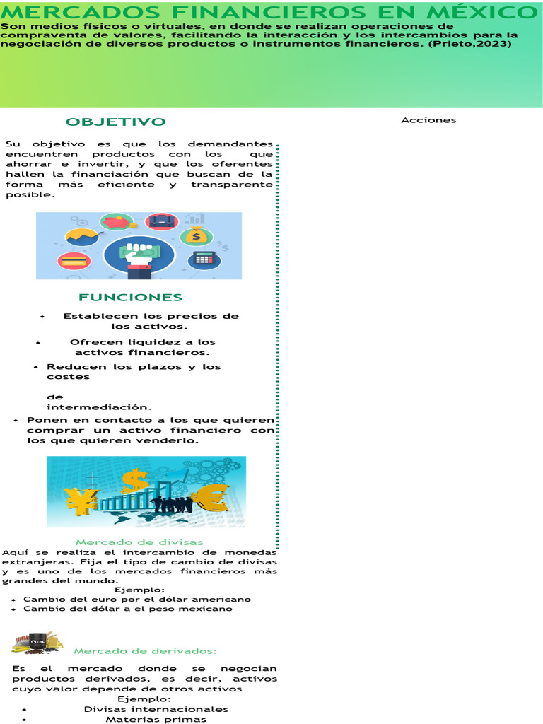 Mercados Financieros en México: Ejemplos y Clases | PDF | Mercado de ...