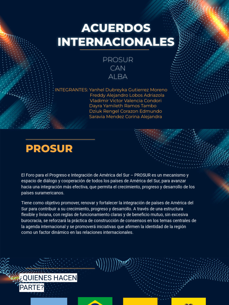 Acuerdos Internacionales Pdf Comunidad Andina