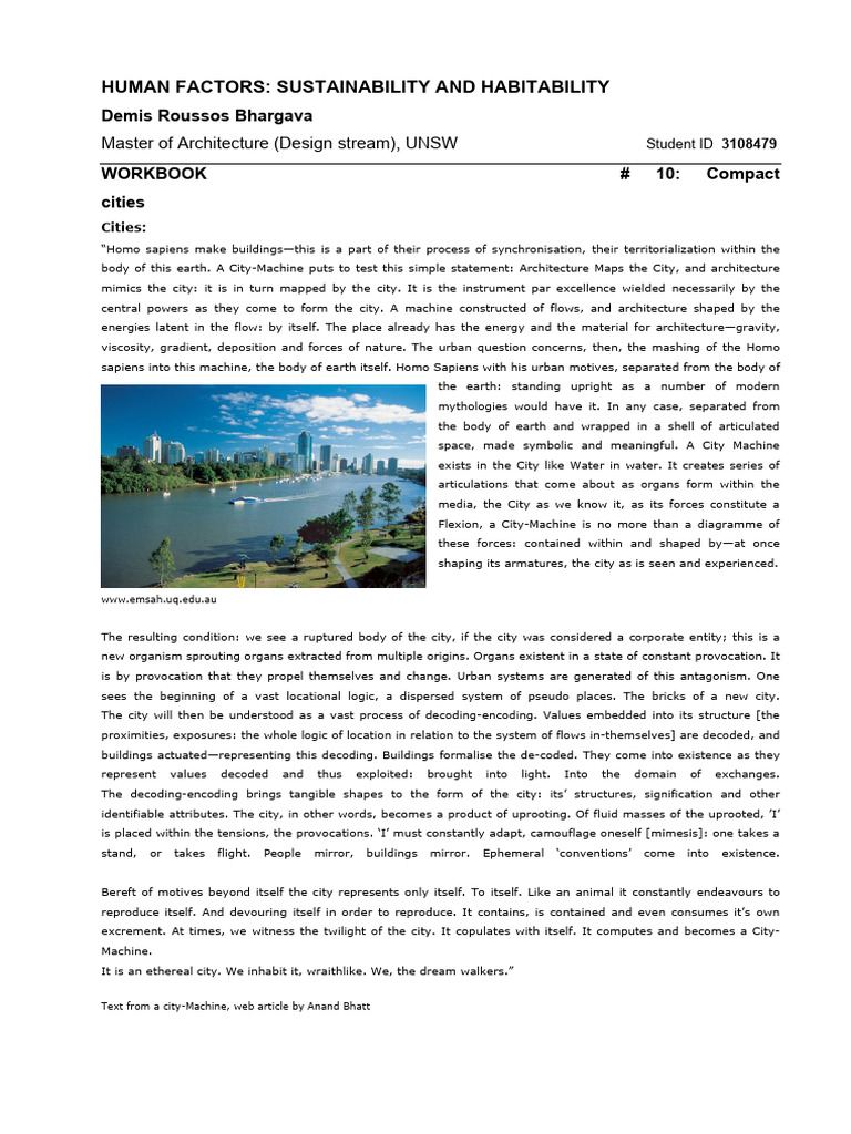 Urban Sustainability and City Dynamics | PDF