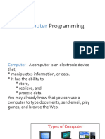 Computer Programming - L1