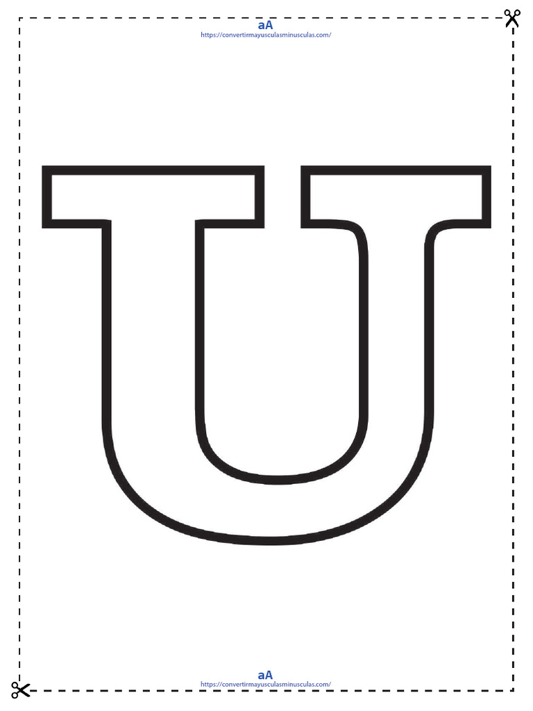 Letra U Mayuscula para Imprimir Estilo Clasico | PDF