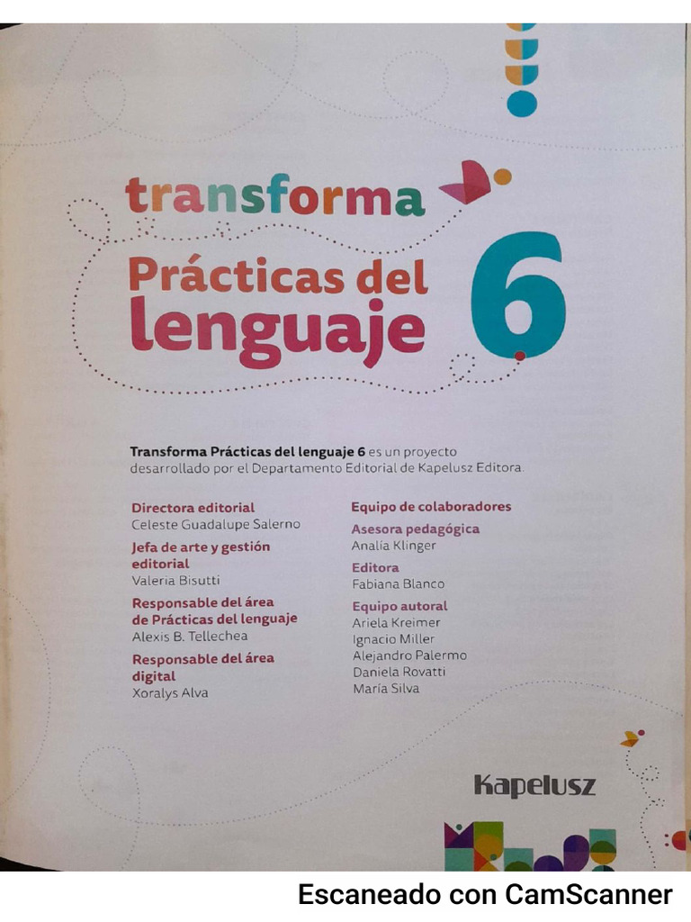 Practicas Del Lenguaje 6 Transforma | PDF