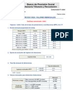 2024 - Comunicado R 1 - Valores Escalas Irpf 2024