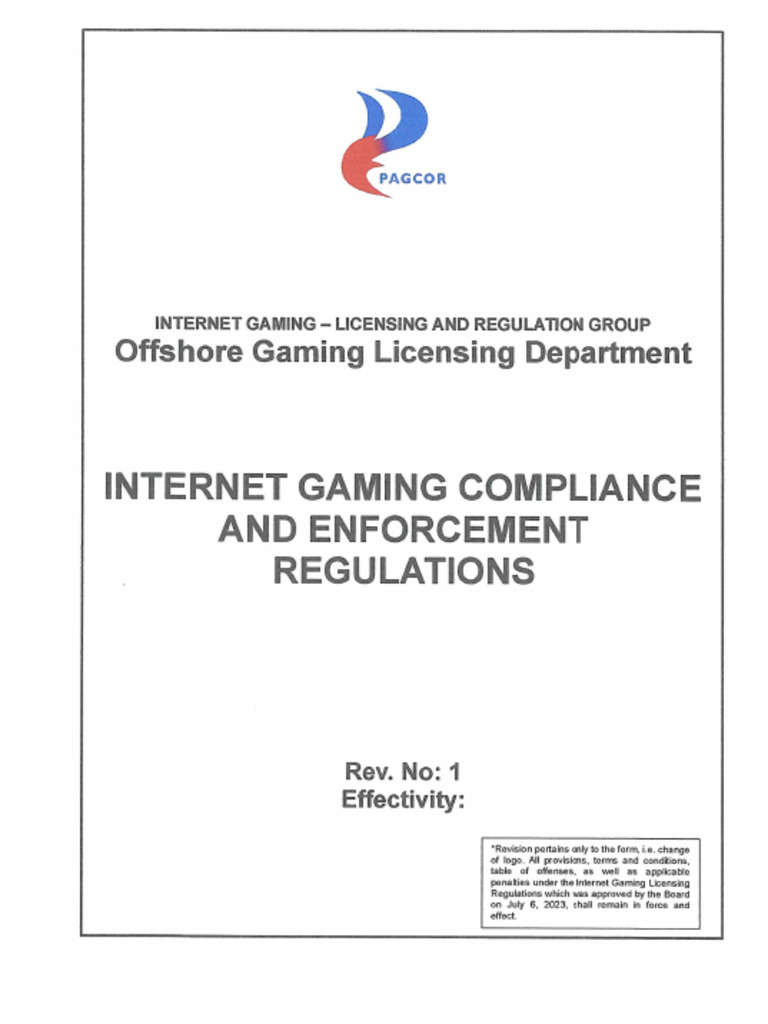 Internet Gaming Compliance and Enforcement Regulations | PDF