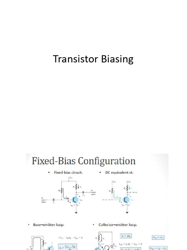 Transistor Biasing PDF