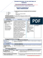 SESIÓN DE APRENDIZAJE COMUNICACIÓN Hoy Vamos A Leer Una Historia para Compartirlo en Familia