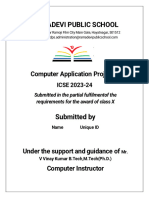 Computer Application Project