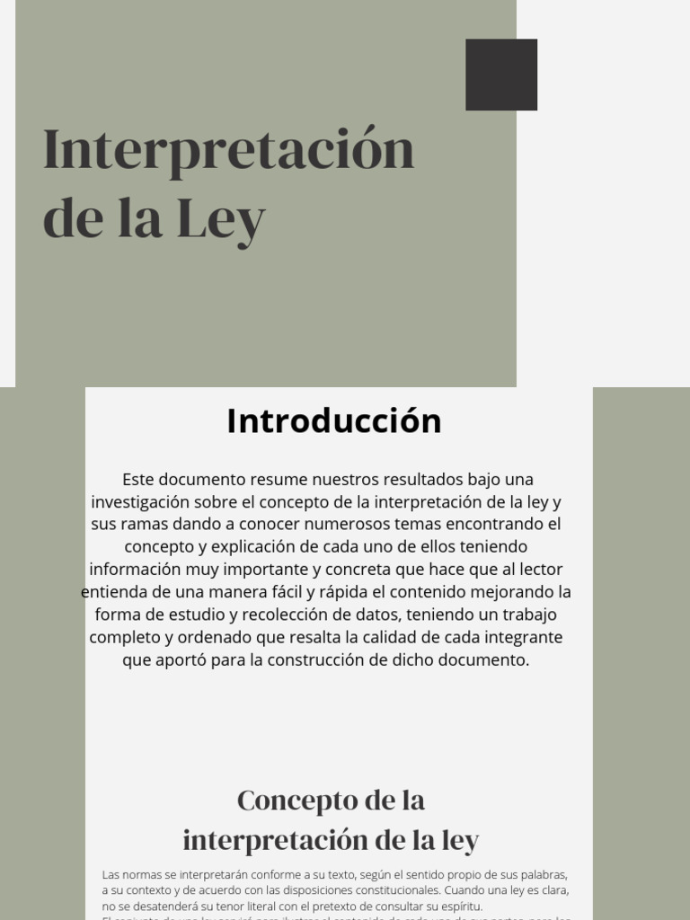 Interpretación de la Ley en Guatemala | PDF