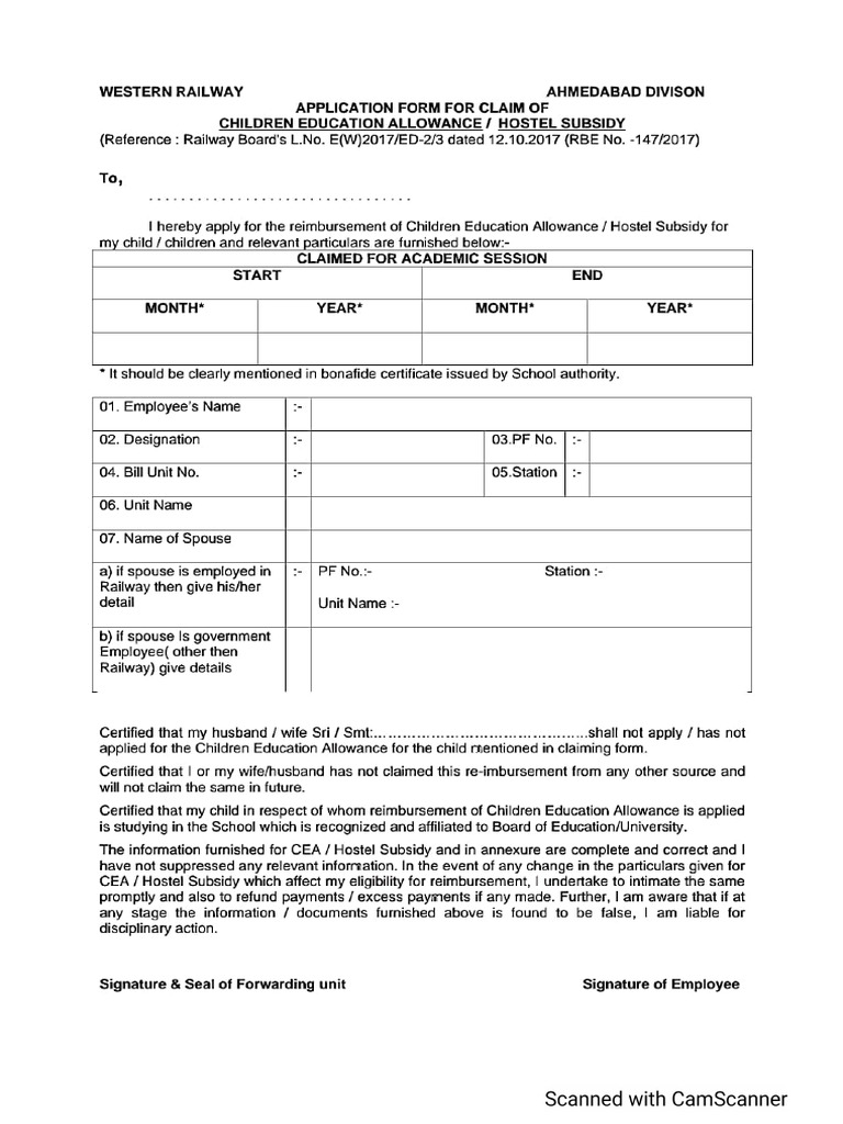 Cea application form ahmedabad divsion pdf