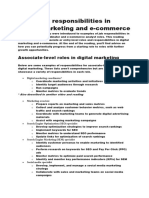Roles and Responsibilities in Digital Marketing and E-Commerce