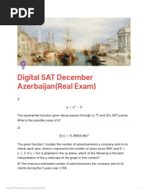 Digital SAT December Azerbaijan (Real Exam)