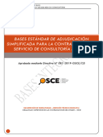 Bases Estándar de Adjudicación Simplificada para La Contratación Del Servicio de Consultoría de Obra