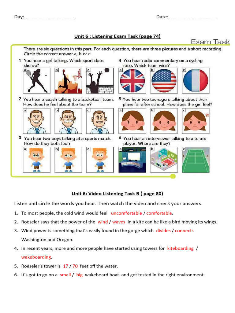 Unit 6 Listening Exam Instructions | PDF | Home & Garden | Science ...