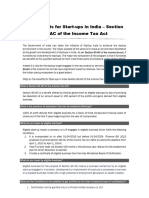 Income Tax Exemption Under Section 80IAC of IT Act 1961
