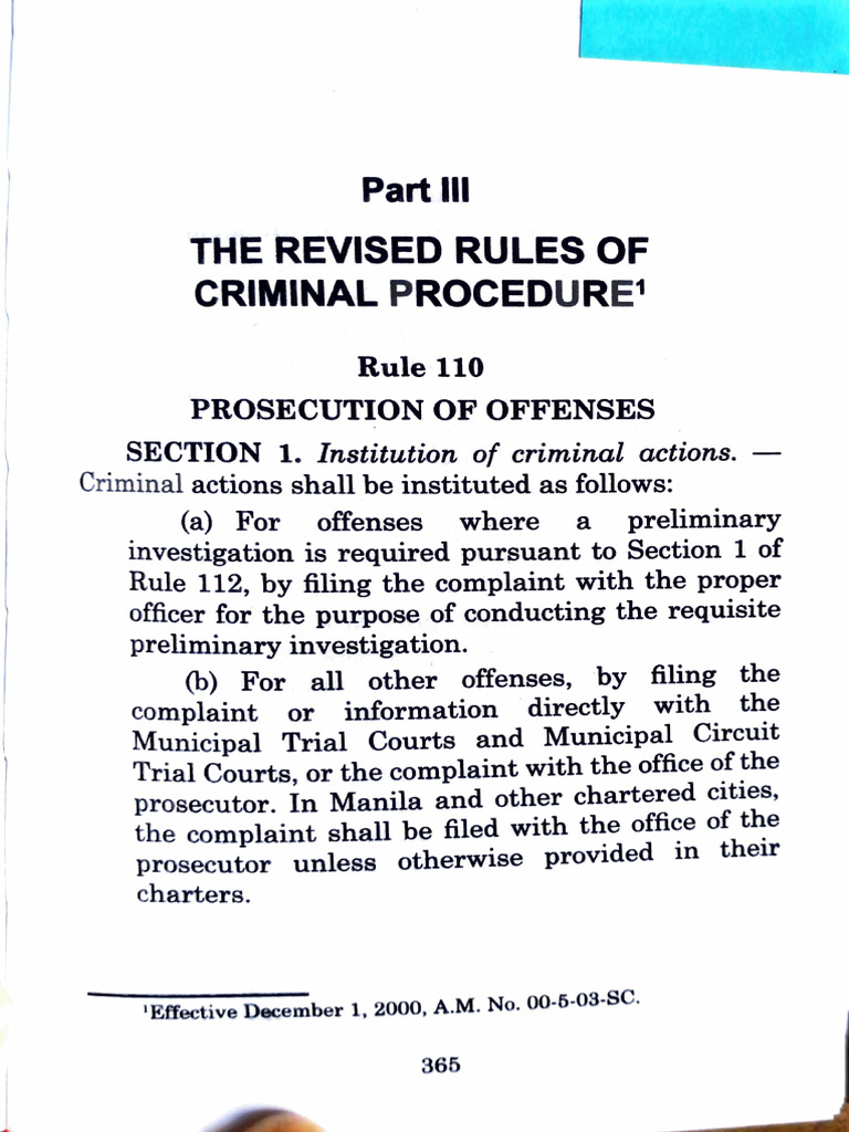ROC Crim Pro | Download Free PDF | Prosecutor | Complaint