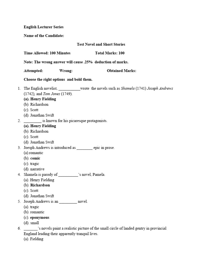 Answer key test novel and short stories 1 pdf