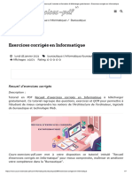 Supports de Cours PDF, Tutoriels Et Formation À Télécharger Gratuitement - Exercices Corrigés en Informatique