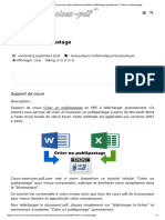 Supports de Cours PDF, Tutoriels Et Formation À Télécharger Gratuitement - Créer Un Publipostage