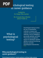 Psychological Testing in Career Guidance