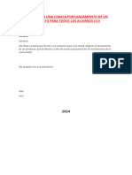 Invitación A Una Charla Por Lanzamiento de Un Producto para Todos Los Alumnos Ucv