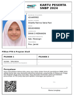 Kartu Peserta SNBP 2024: 424465582 Oktafia Rahma Setia Rani 0053049993 Sman 3 Merangin Kab. Merangin Prov. Jambi