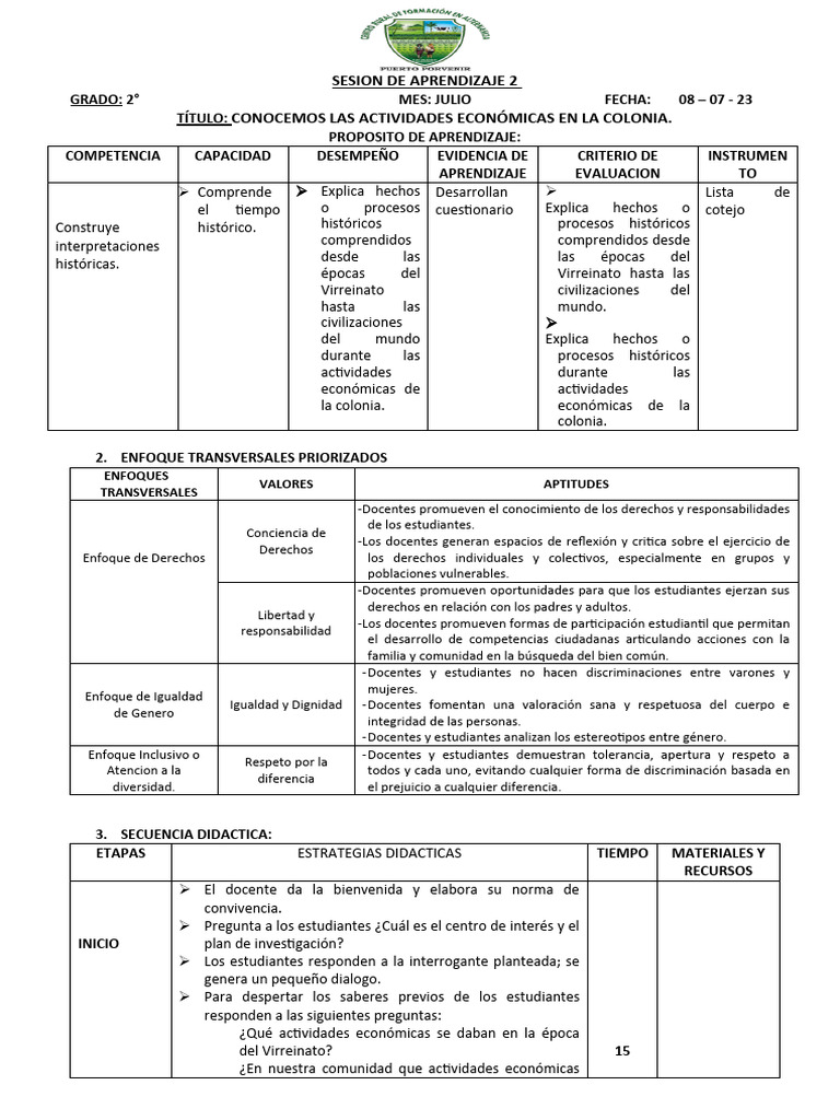 S.A 2 Ccss. 2° Julio | PDF
