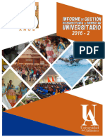 Informe de Gestión de Vicerrectoria de Bienestar Universitario de UNIATLÁNTICO 2016-II