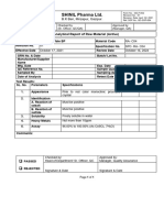 Raw Material Analytical Report of Cobalt Sulfate BP