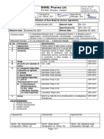 Spec of Ciprofloxacin HCL USP