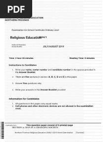 RE - 2044 Past Papers and Questions and Answers - Merged