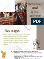 Beverage and Wine Service