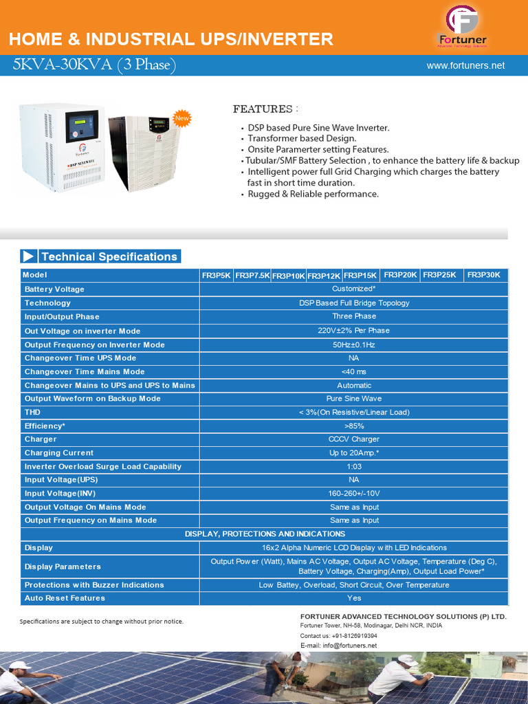 3 Phase Industrial UPS Solutions | PDF | Power Inverter | Mains Electricity