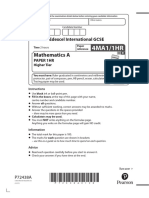 03a IGCSE Maths 4MA1 1HR - January 2023 Examination Paper PDF