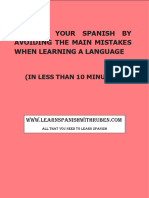 Improve Your Spanish by Avoiding The Main Mistakes When Learning A Language