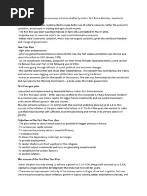 five year plan