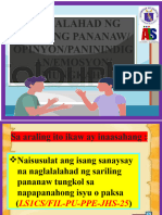 LS1 Fil. PPT-JHS (PAGLALAHAD NG SARILING PANANAW OPINYON)